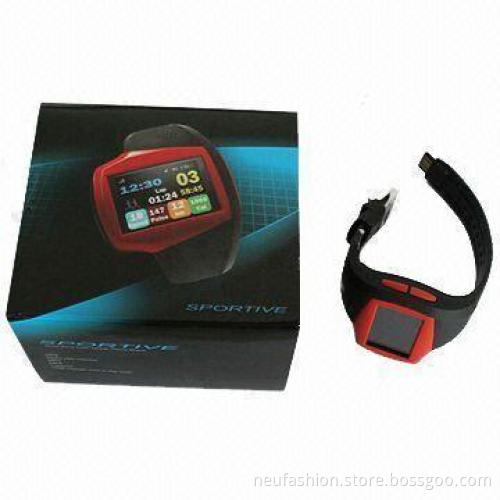 GPS Sports Wristwatch with Heart Rate Monitor and Up to 32GB Memory